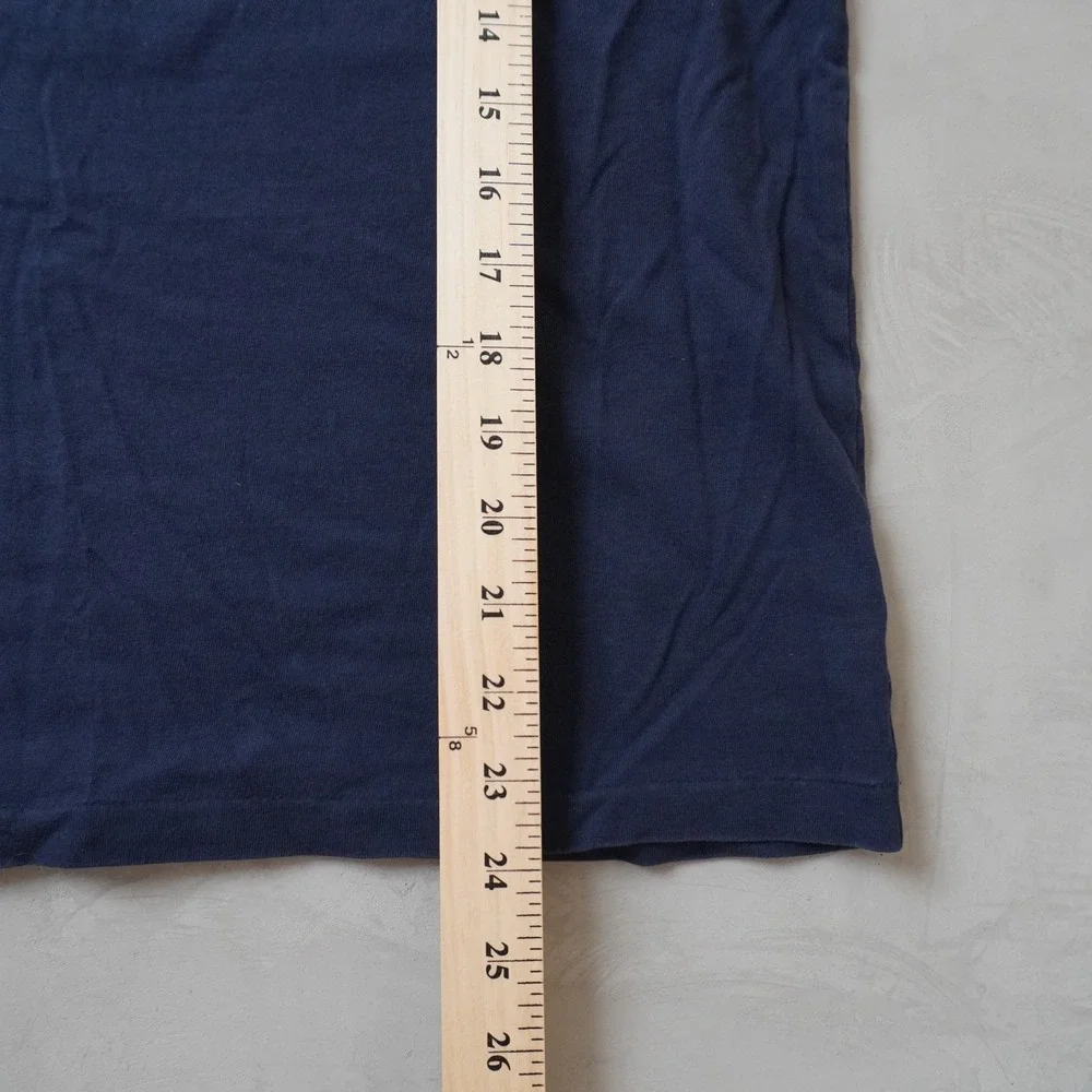 Polo Ralph Lauren T-Shirt Small Mens Navy Blue V-Neck Red Pony Logo Short Sleeve